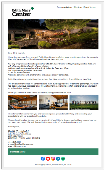 Edith Macy Prospecting Email